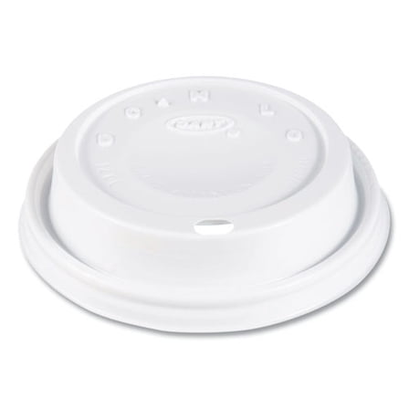 Cappuccino Dome Sipper Lids, Fits 12 oz Hot Cups, Plastic, White, 1,000/Carton | Bundle of 2