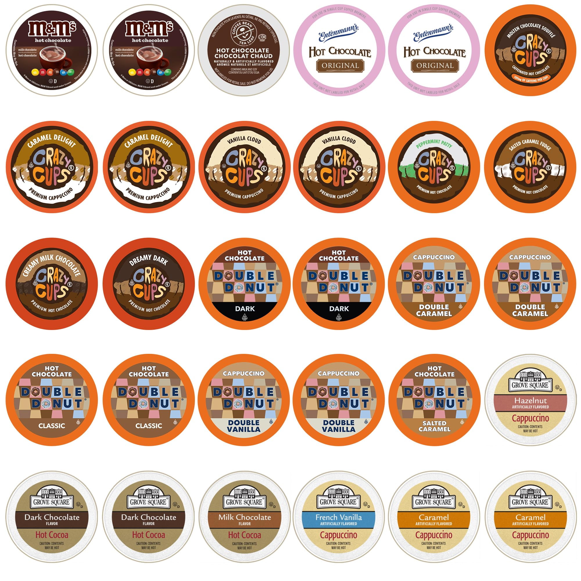 Cappuccino & Hot Chocolate Variety Pack, Including Flavored Hot