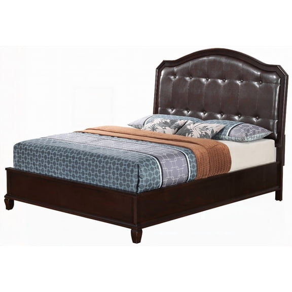 Cappuccino King Bed for Lasting Use & 57"H Height & 81"W Width