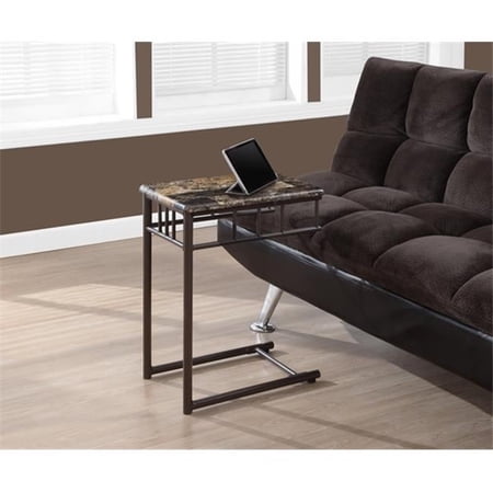 Cappuccino Marble - Bronze Metal Snack Table
