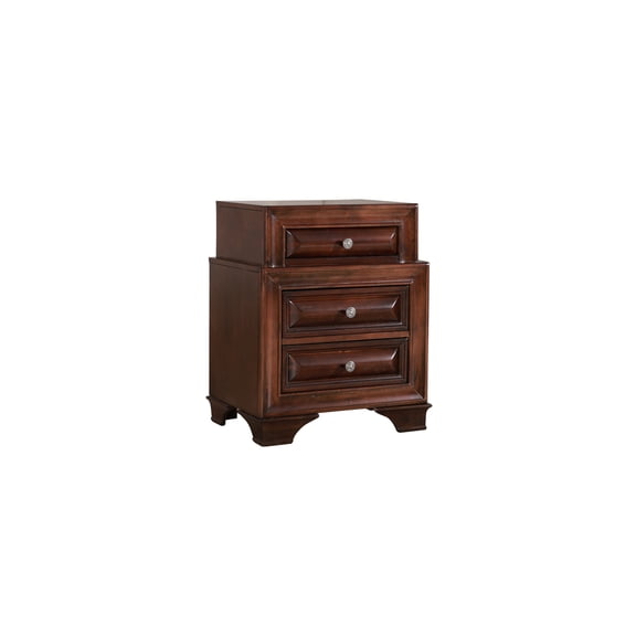 Cappuccino Nightstand - Fully Assembled - Solid Wood & Dovetail Drawers - 29" H x 17" W x 24" D
