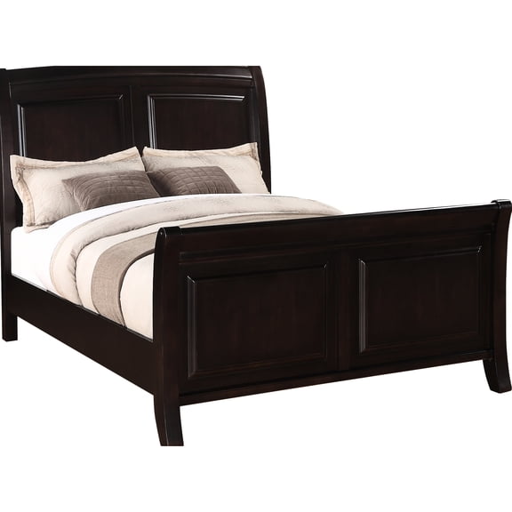 Cappuccino Transitional King Bed - Offers Unrivaled Quality Rich Provides Optimal Comfort