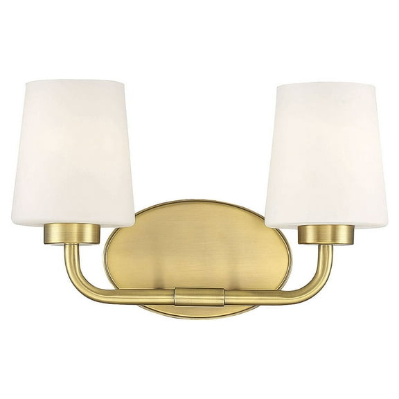 Capra 2-Light Bathroom Vanity Light in Warm Brass