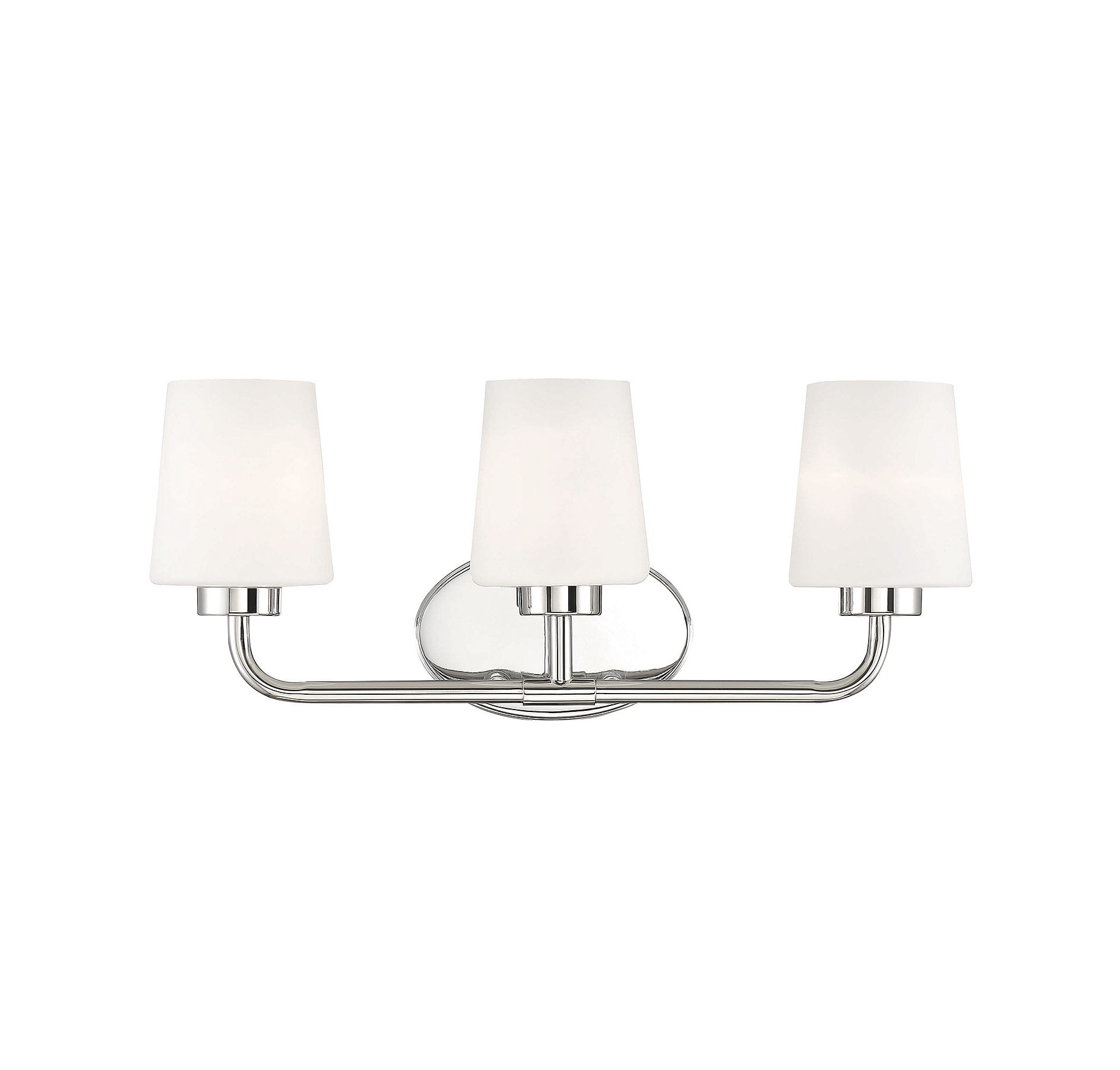 Capra Polished Nickel 3-Light Bathroom Vanity Fixture