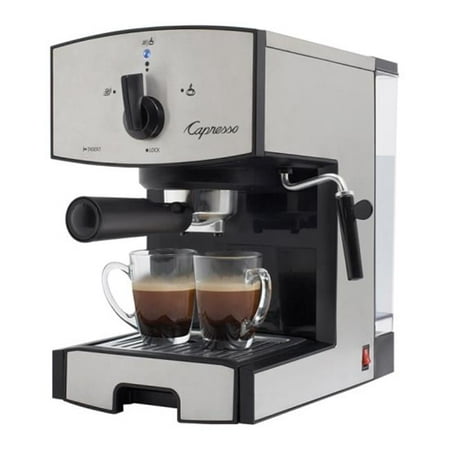 Capresso - EC50 Espresso Machine with 15 bars of pressure and Milk Frother - Stainless Steel