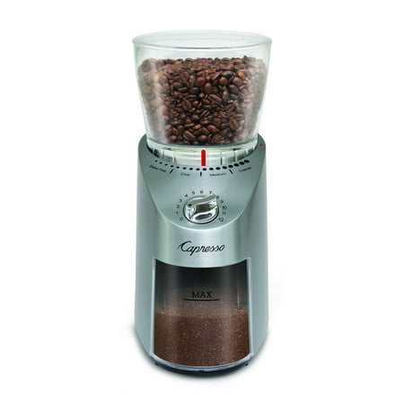 Capresso - Infinity Plus 4-Oz. Conical Burr Coffee Grinder - Stainless Steel