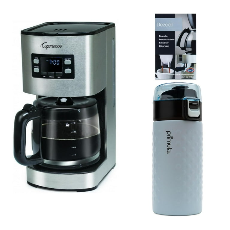Capresso SG300 Stainless Steel Coffee Maker with Descaling Powder