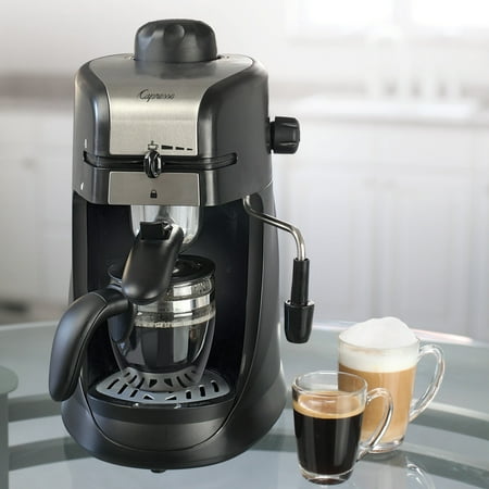 Capresso - Steam PRO 4-Cup Coffee Maker and Espresso Machine with  Milk Frother - Black/Stainless Steel