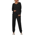 thumbnail image 1 of Capreze 2Pcs Plus Size Tracksuit Set For Women Jogger Trouser Pants Long Sleeve Casual Tops Blouse Active Outfits Set Sweatsuit Jogging Activewear Sweatpants, 1 of 4