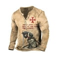 thumbnail image 1 of Capreze Animal Print Pullover Cross Printed Tops for Men's Casual National Style T Shirts Daily Wear Blouse Style-I 2XL, 1 of 2