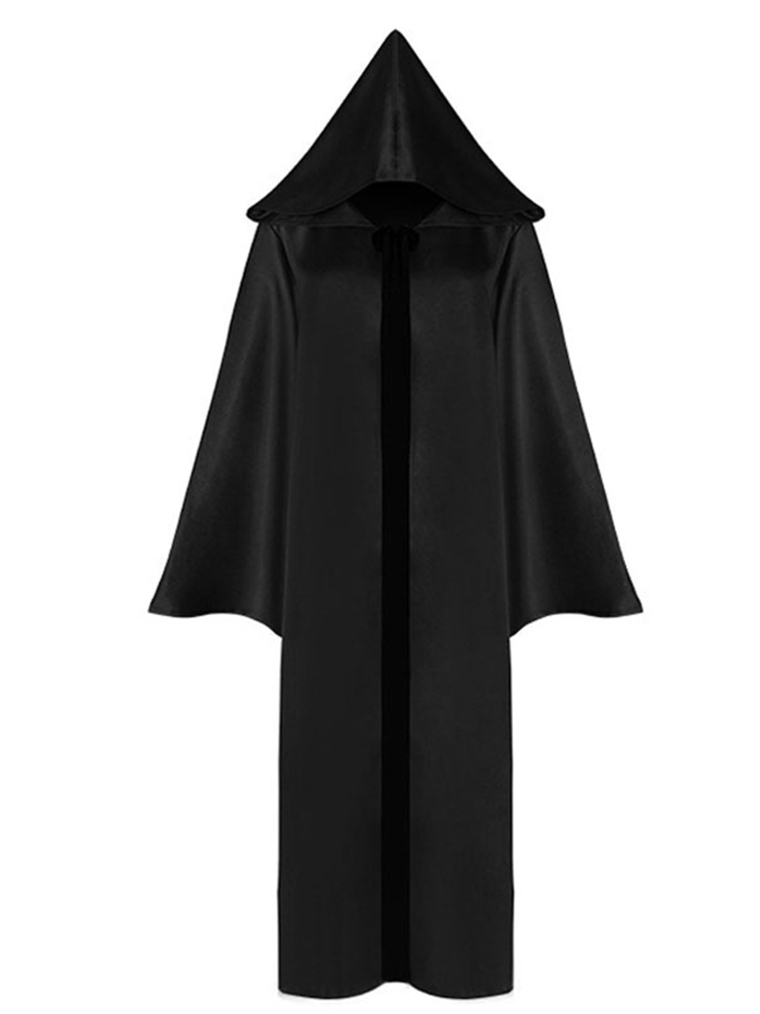 Capreze Drawstring Hooded Robe Cloak Women Casual Solid Color Cape