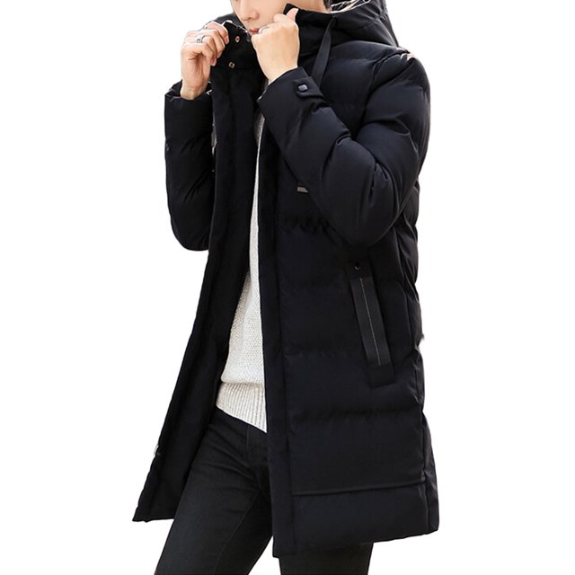 Capreze For Mens Winter Coat Full Zip Down Puffer Hooded Parka Thick