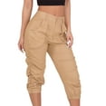 thumbnail image 1 of Capreze High Waist Cargo Pants For Womens Yoga Pants Capri Loose Workout Sweatpants Comfy Lounge Joggers with Pockets Size S-3XL, 1 of 9
