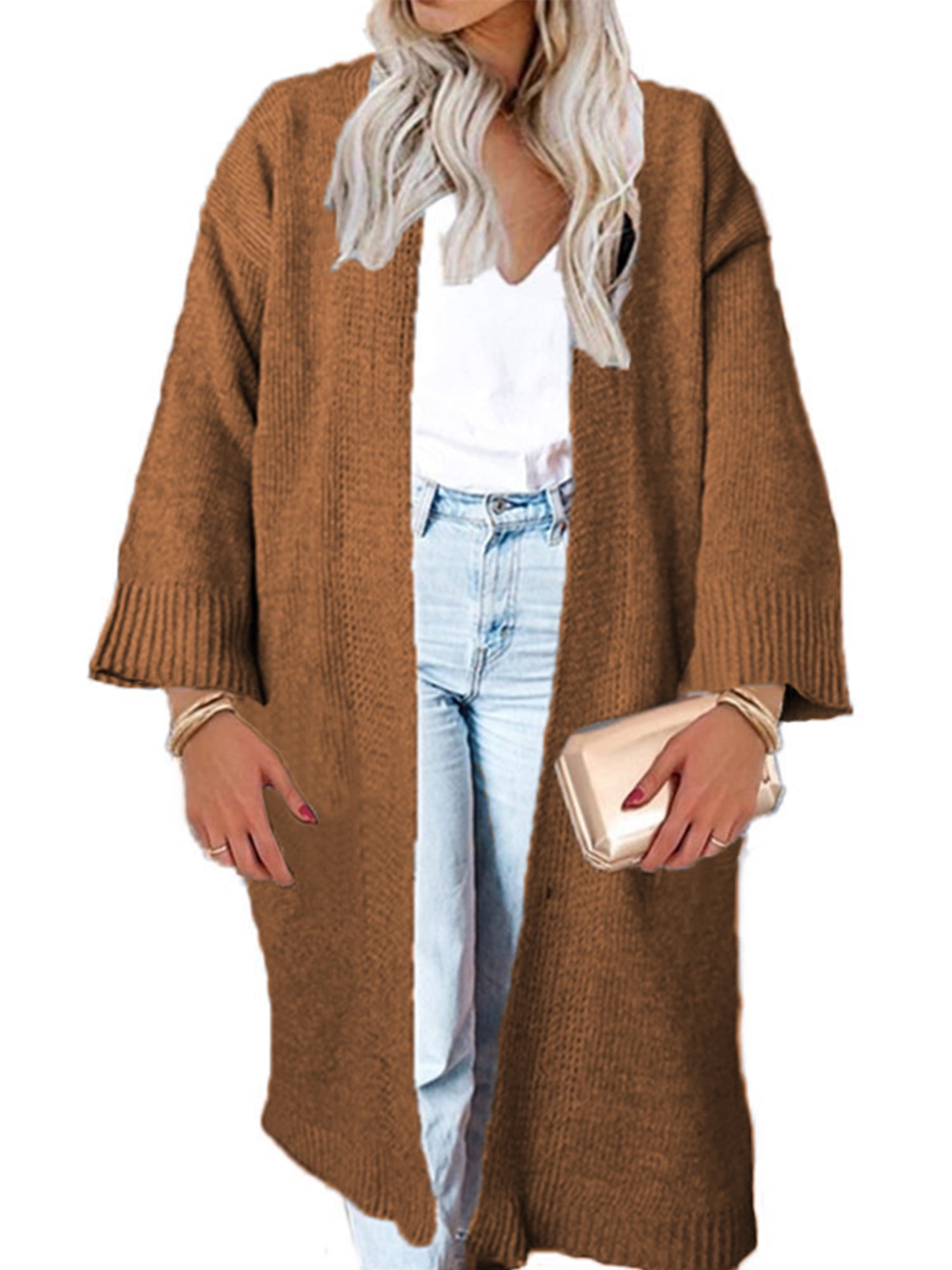 Caramel top cardigan sweater