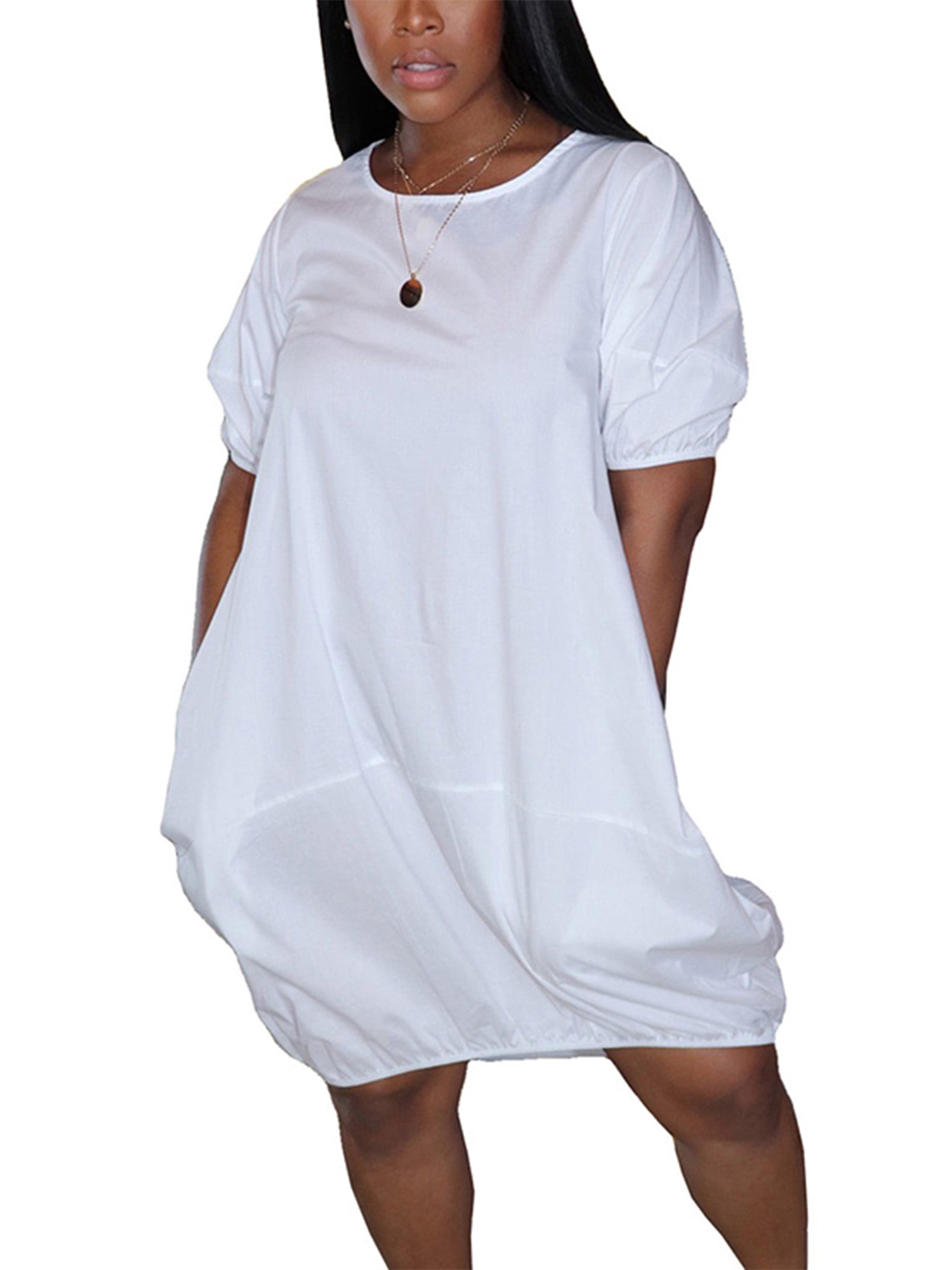 White t shirt dress walmart online