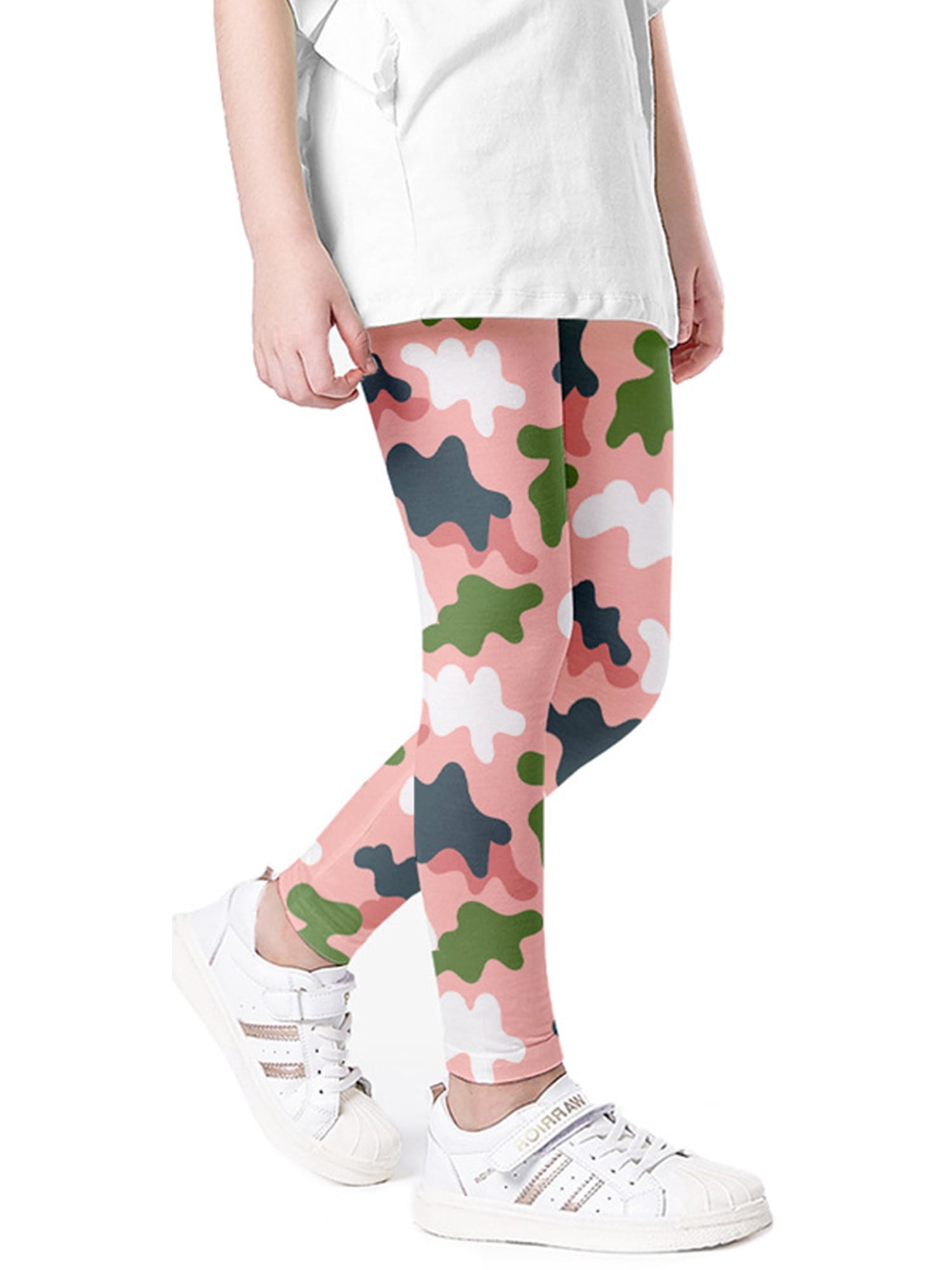 Capreze Leopard Print Long Pant Camouflage Leggings Girls Soft