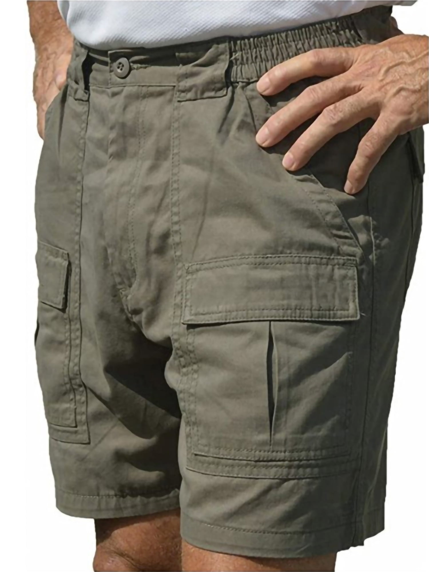 Capreze Men Shorts Casual Cargo Shorts Pants With Pocket Straight Beach ...