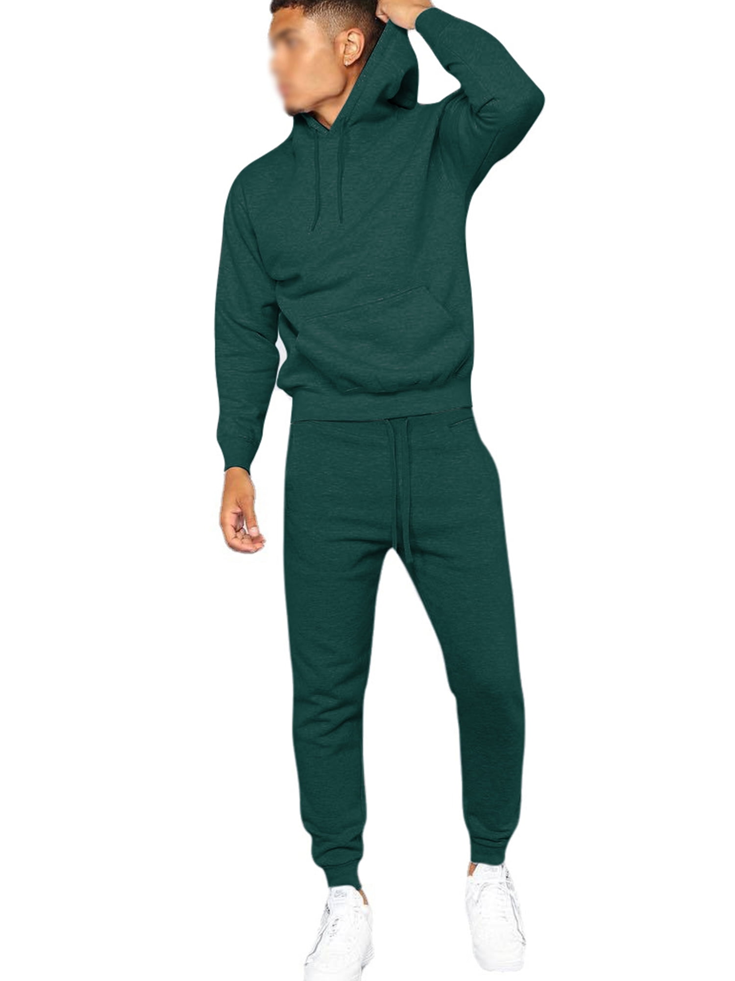 Men's Sports Sweatpants & Sweatshirt Set, 2 Piece Casual Tracksuit Outfit  Designs for Men