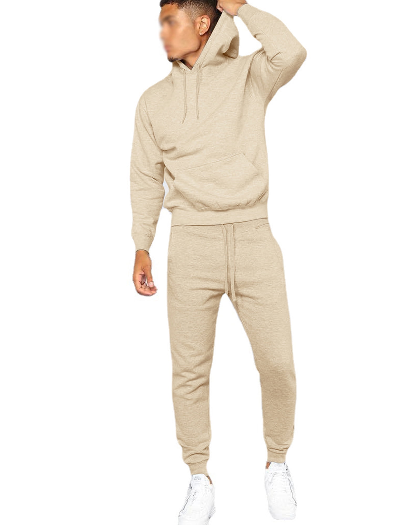 Capreze Men Sweatpants Tracksuit Set Casual 2 Pcs Sweatshirts Pant