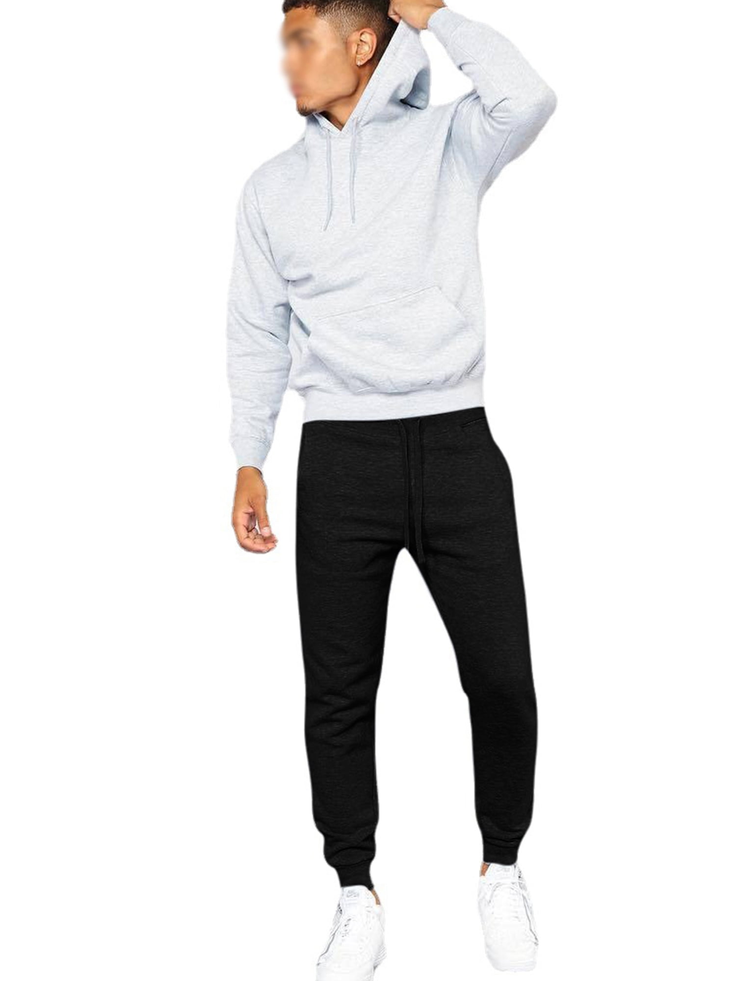 Capreze Men Sweatpants Tracksuit Set Casual 2 Pcs Sweatshirts Pant