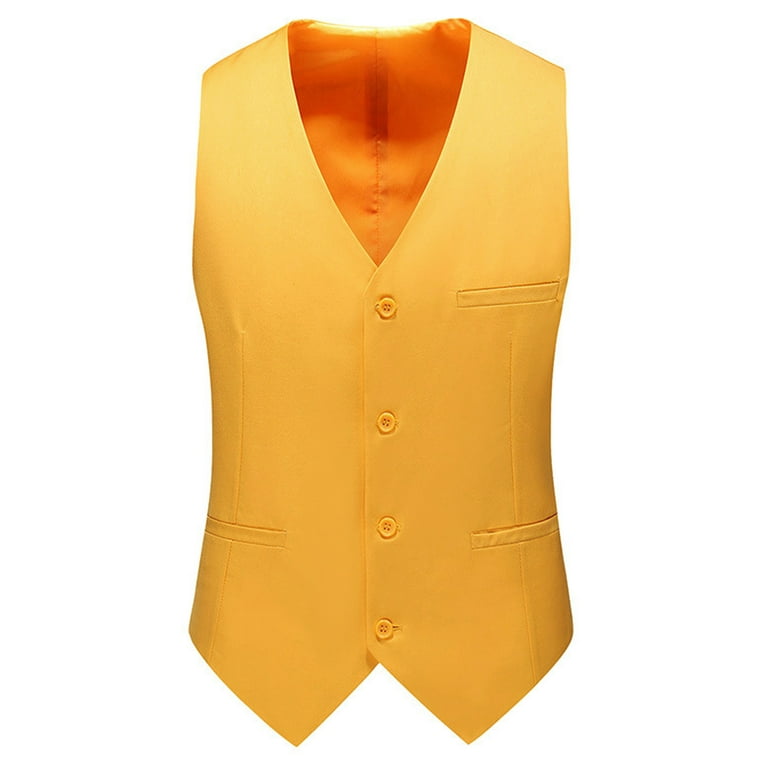 Men's Business Slim Dress Solid Color Casual Suit Vest