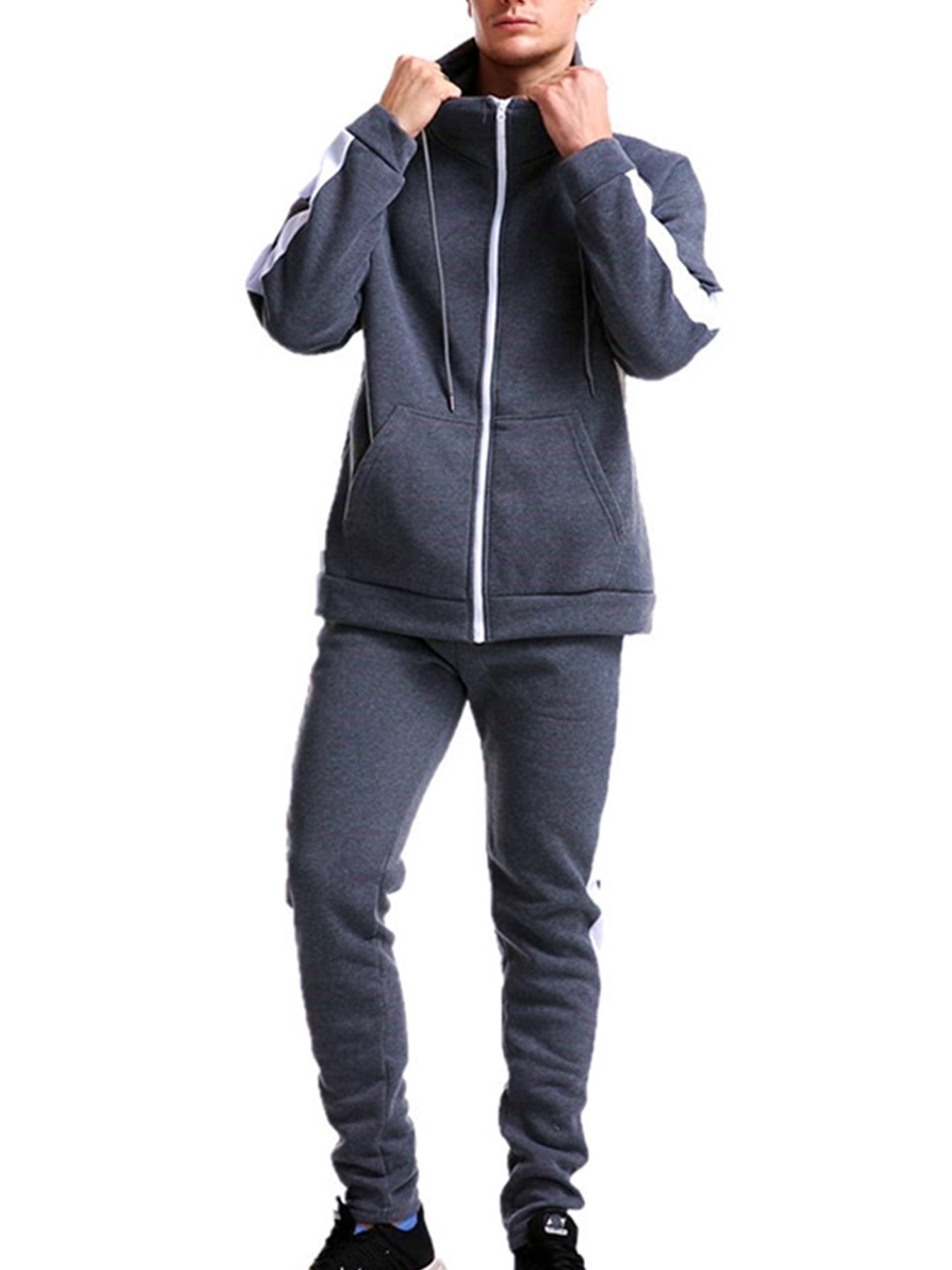 Capreze Mens Sweatsuits 2 Piece Hoodie Tracksuit Sets Casual Comfy