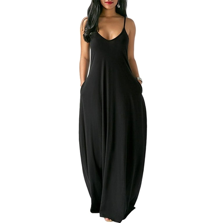 Capreze Sleepwear Dress for Womens Loungewear Nightgowns Casual Loose Long  Maxi Dress Nightwear Lounge Pajama Dress 