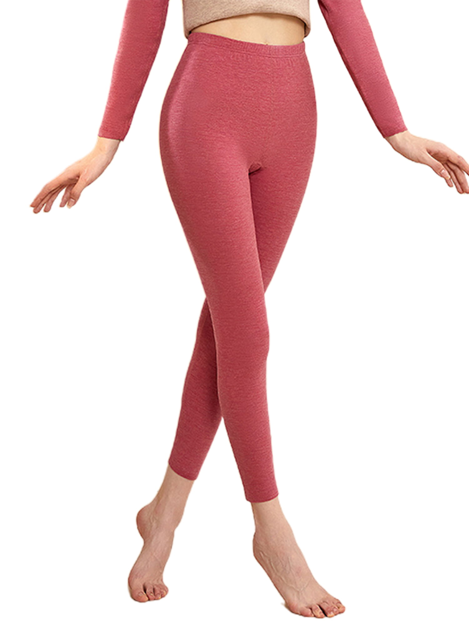 Capreze Solid Color Top And Bottom Long Johns for Women Ultra Soft