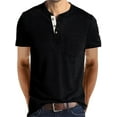 thumbnail image 1 of Capreze Summer Short Sleeve T-Shirts Tops for Men Casual Crew Neck Buttons Henley Shirts Classic Fit Casual Pullover, 1 of 5