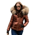 thumbnail image 1 of Capreze Warm Parka Jackets Coat For Women Winter Quilted Puffer Jacket Outwear Ladies Overcoats Casual Thicken Coats, 1 of 3