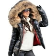 thumbnail image 1 of Capreze Warm Parka Jackets Coat For Women Winter Quilted Puffer Jacket Outwear Ladies Overcoats Casual Thicken Coats, 1 of 3