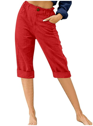 Red Capris Women Clothing Shoes Jewelry
