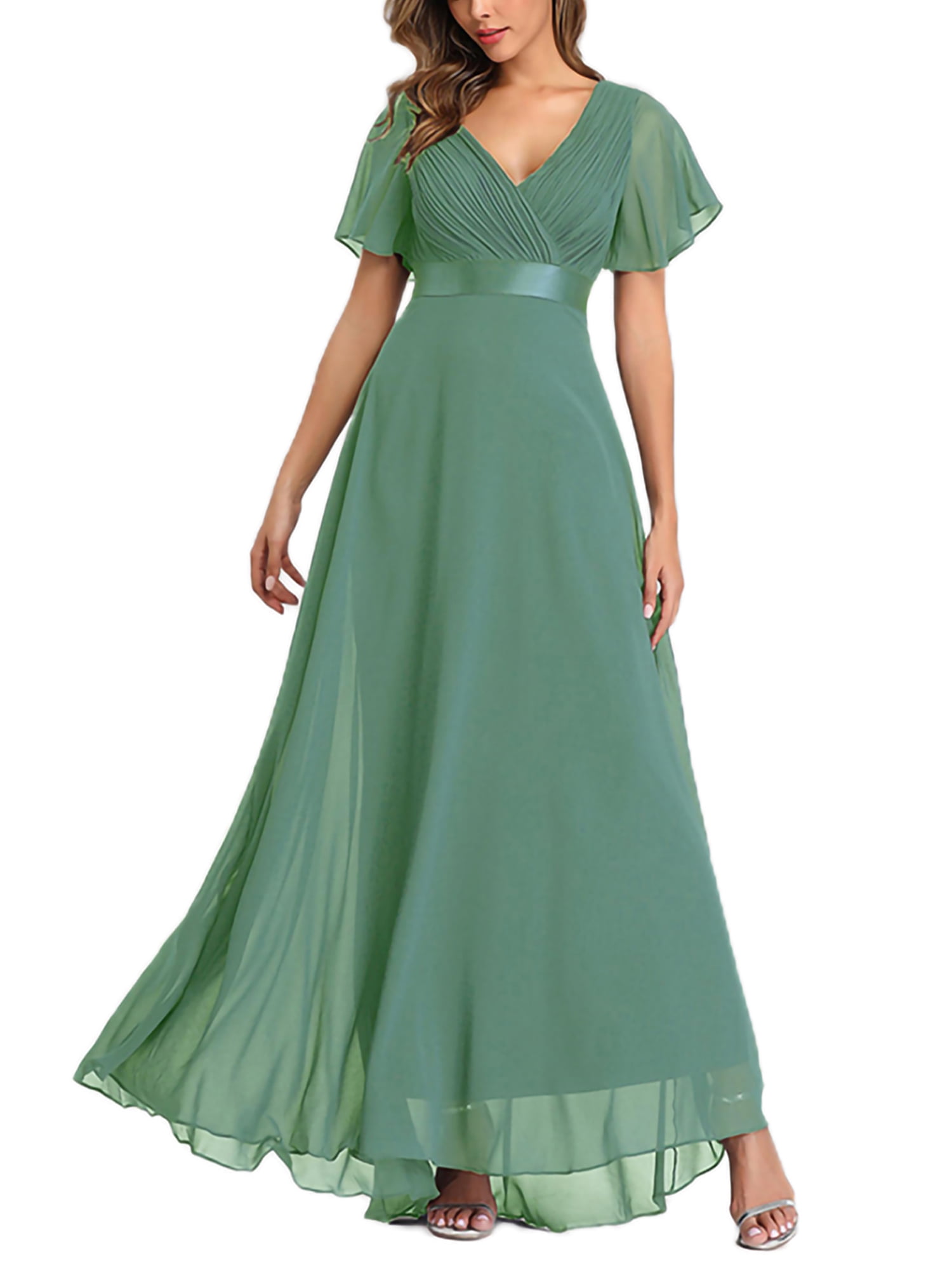 Bottle Green Chiffon 03 Piece Dress – Faash Wear