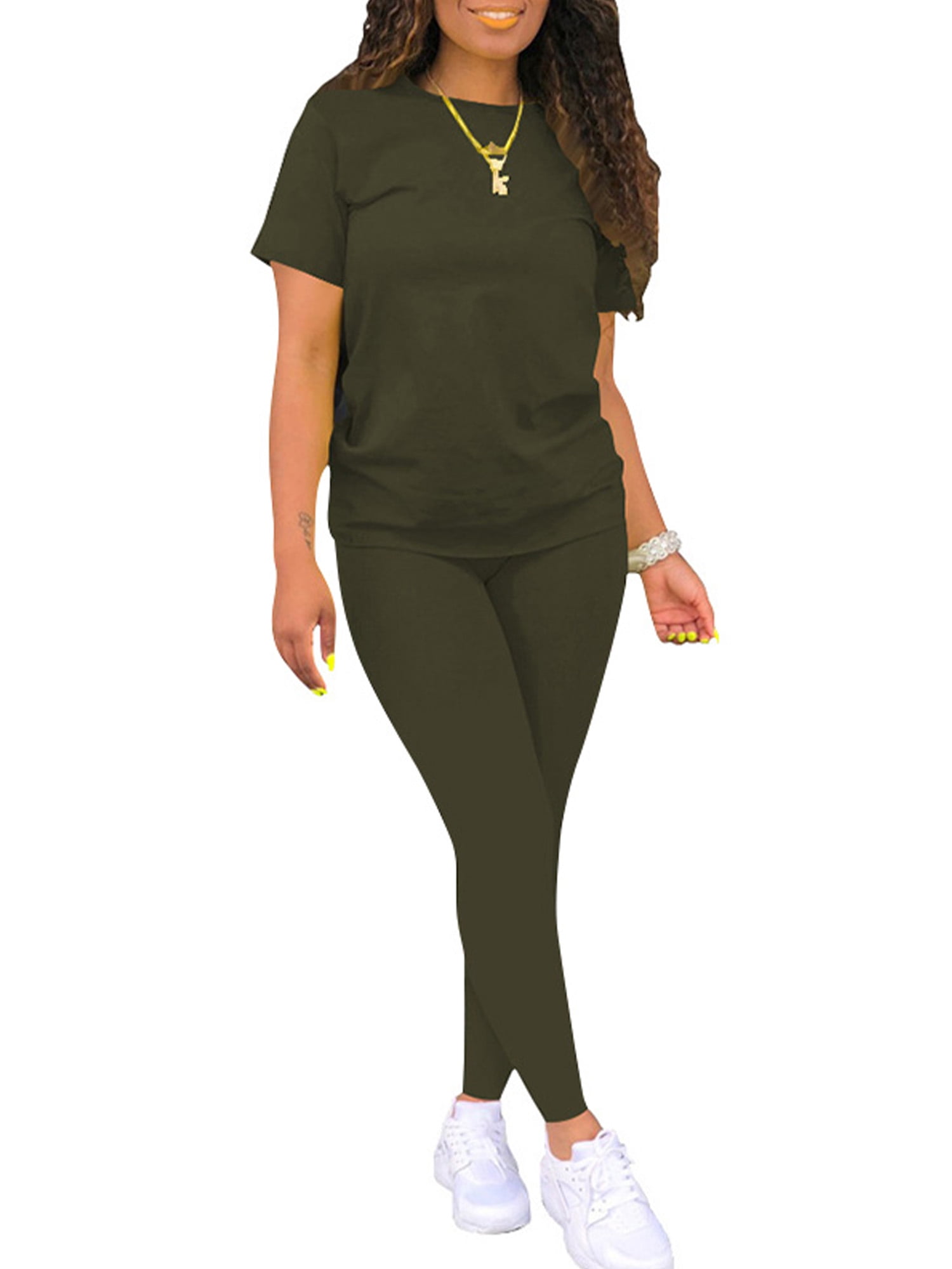 Capreze Women Jogger Set Two Piece Outfit Tracksuit Casual Short