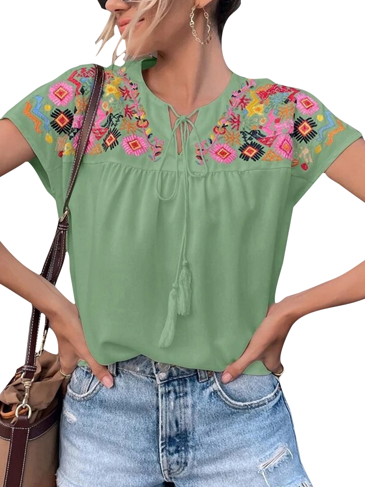 Mexican best sale embroidered shirt