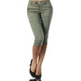 thumbnail image 1 of Capreze Women Slim Fit Mid Rise Capri Jean Pants Women Casual Pants Cut Out Legs Business Casual Crop Pants Size S-5XL, 1 of 2