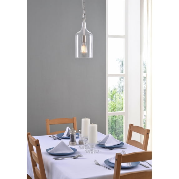 Capri 1 Light Mini Pendant with Gray Finish