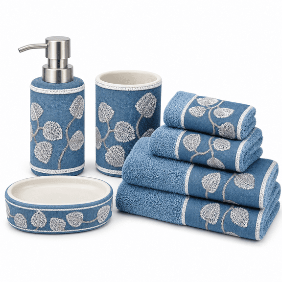 Capri 3 Piece Towel Set Cotton Bath Hand Wash Ensemble