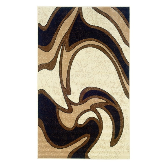 Capri 4 x 7 Rug, Black and Beige