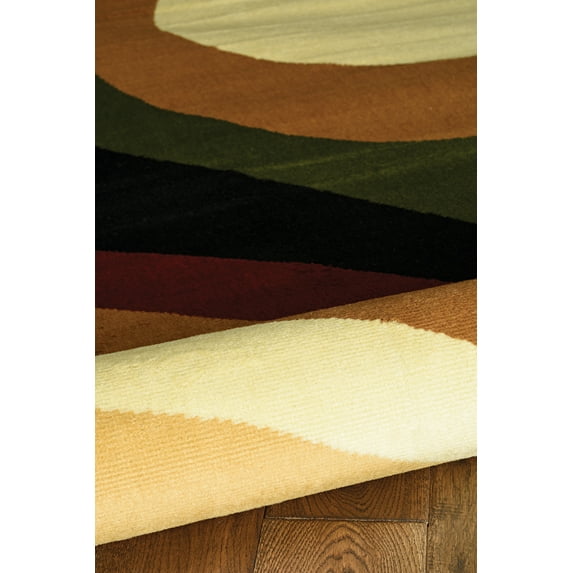 Capri 4 x 7 Rug, White and Burgandy