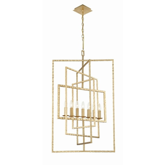 339-GA Crystorama Lighting Capri - 7 Light Chandelier-Antique Gold Finish -Traditional Installation