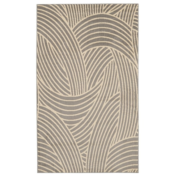 Capri Binya Ltgrey Bone Area Rug 65 x 93 Transitional 100% Polypropylene