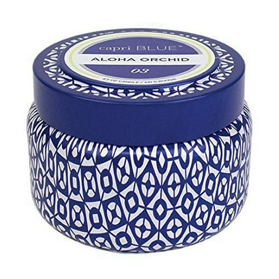 Capri Blue Aloha Orchid Printed Travel Tin Candle - 8.5 oz