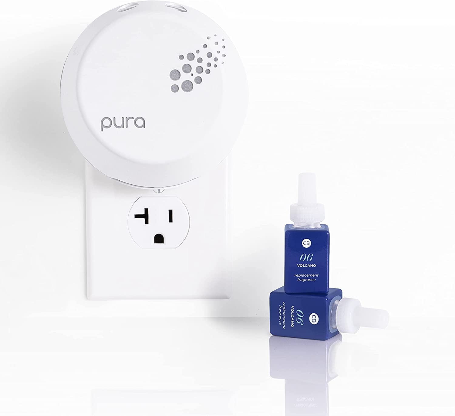 Capri Blue Pura Smart Home Plug-in Diffuser Kit - Volcano (1 Diffuser + 2 Volcano 0.34 Fl Oz Refill Vials)