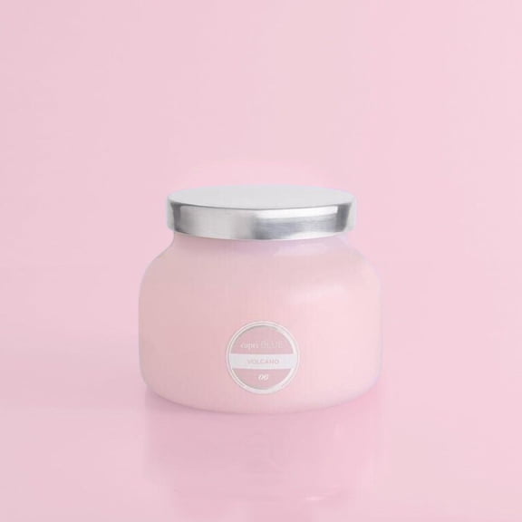 Capri Blue Volcano Pink Signature Candle (19 oz) Long-Lasting Luxury Scented Candle with Pink Glass Vessel for Home Decor & Gifting