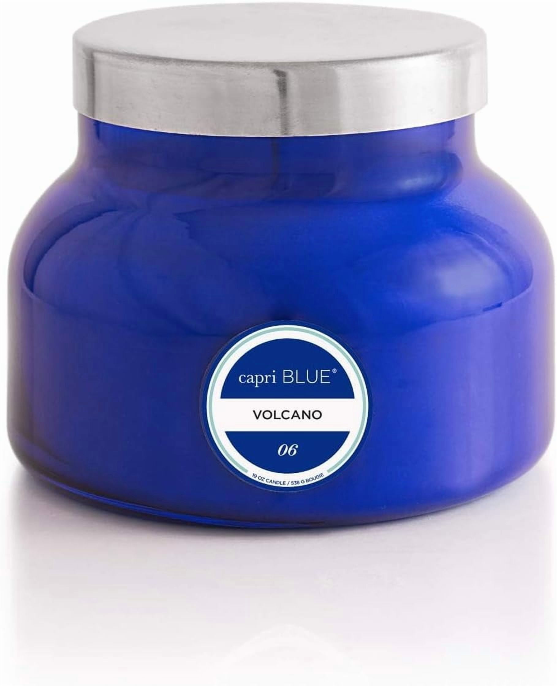 Capri Blue Volcano Scented Candles - Luxury Glass Jar Candles for Home Scented with Tropical Fruit & Sugared Citrus - Soy Wax Blend - Capri Blue Volcano - Blue Color (19 oz) - Walmart.com