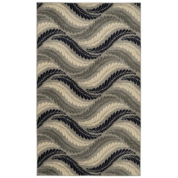 Capri Bridger Rug 65" x 93" Bone Blue Transitional 100% Polypropylene