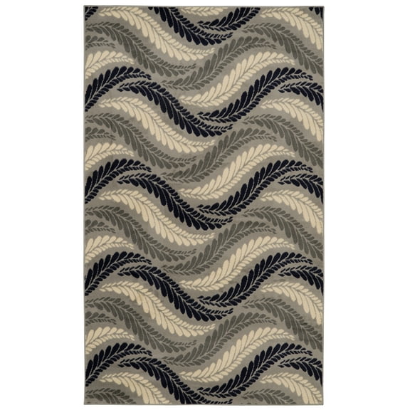 Capri Bridger Rug 65" x 93" Bone Blue Transitional 100% Polypropylene