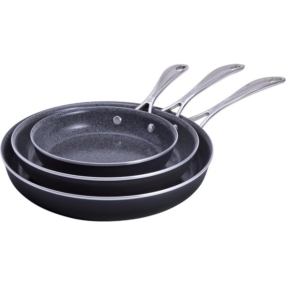 Capri Ceramic 3-pc Aluminum Ceramic Nonstick Fry Pan Set