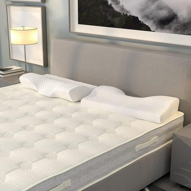 Capri Comfortable Sleep Contour Memory Foam Gel Cervical Neck Pillow